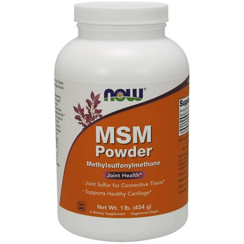 Now Foods sieros MSM - metilsulfonilmetanas 454 g