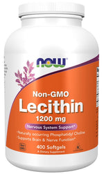NOW FOODS sojų lecitinas 1200 mg be GMO 400 kaps.