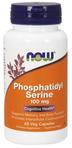 Now Foods fosfatidilserinas - fosfatidilserinas 100 mg 60 kapsulių