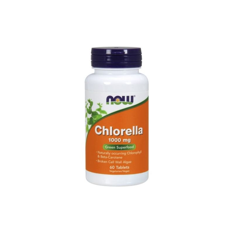 NOW FOODS Chlorella 1000 mg - pažeistos ląstelių sienelės 60 tablečių