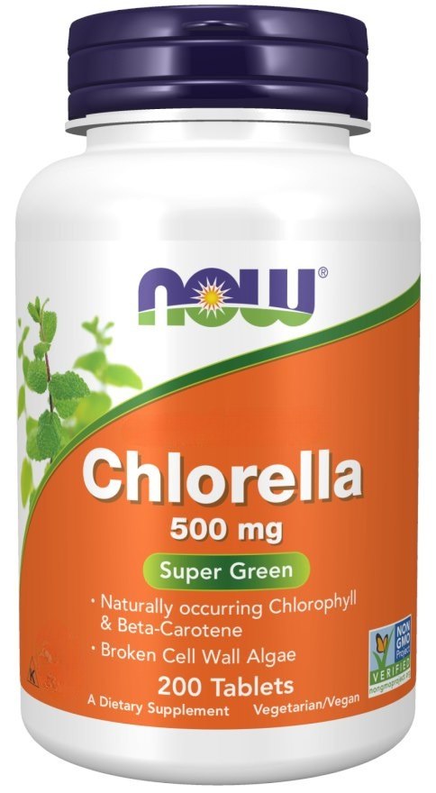NOW FOODS Chlorella 500 mg 200 tablečių