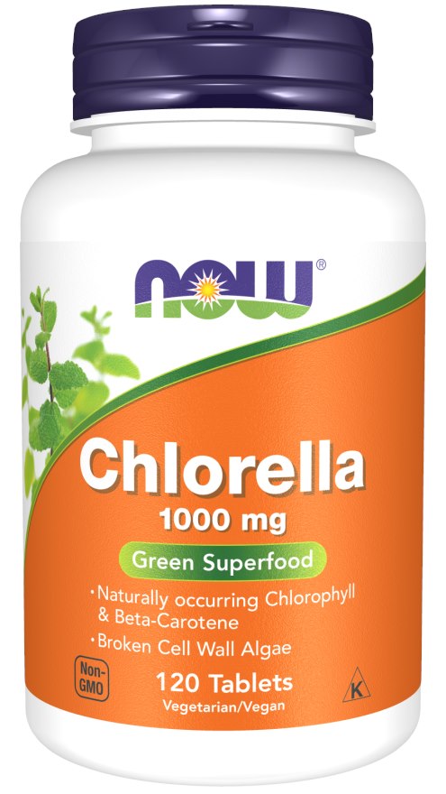 NOW FOODS Chlorella 1000 mg 120 tablečių
