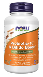 Now Foods probiotikas-10 ir bifido papildas – 25 milijardai 90 kapsulių