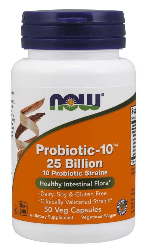 Now Foods Probiotic-10 - 25 milijardai 50 kapsulių