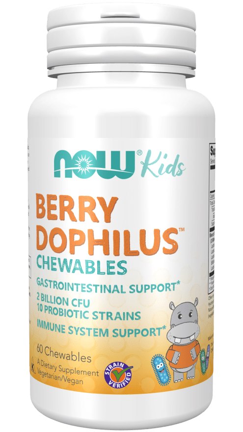 NOW FOODS BerryDophilus Kids - Probiotikas vaikams 60 tablečių