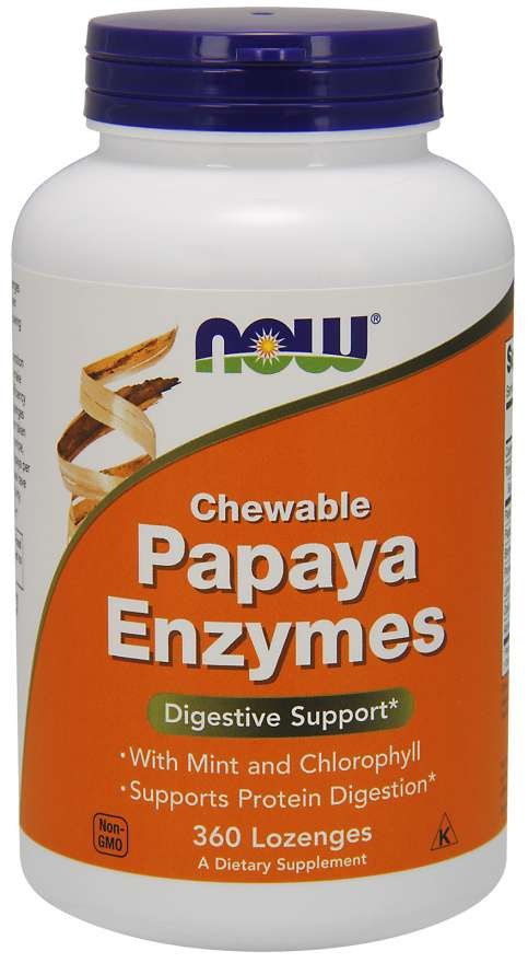 NOW FOODS Enzyme Papaina 2000 USP - Papajos fermentai 360 tablečių