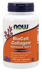 NOW FOODS BioCell kolagenas - hidrolizuotas II tipo kolagenas + chondroitinas + hialurono rūgštis 120 kaps.