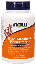 NOW FOODS Beta-sitosterolio augaliniai steroliai - augaliniai steroliai 90 kapsulių