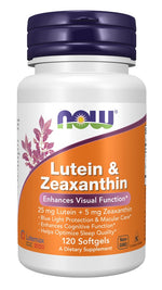 Now Foods Liuteinas 25 mg ir zeaksantinas 5 mg 120 kapsulių