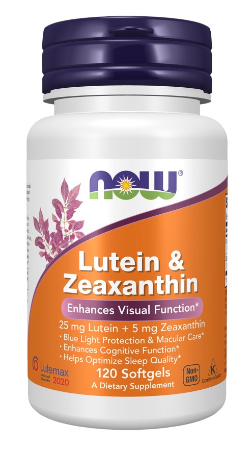 Now Foods Liuteinas 25 mg ir zeaksantinas 5 mg 120 kapsulių
