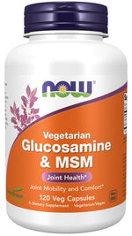 Now Foods vegetariškas gliukozaminas ir MSM 120 kapsulių