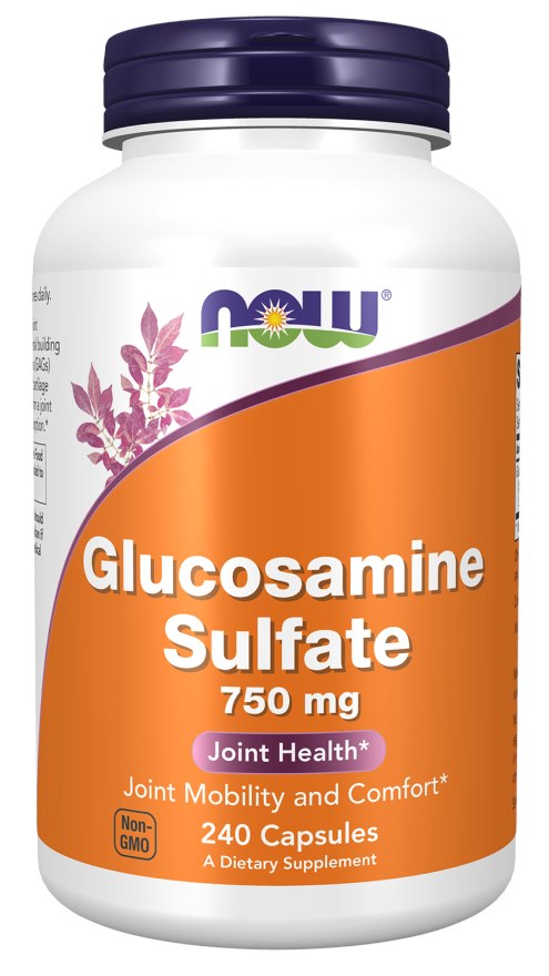NOW FOODS gliukozamino sulfatas 750 mg 240 kapsulių