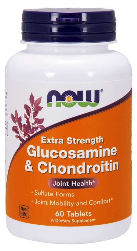 NOW FOODS gliukozaminas ir chondroitinas 60 tablečių