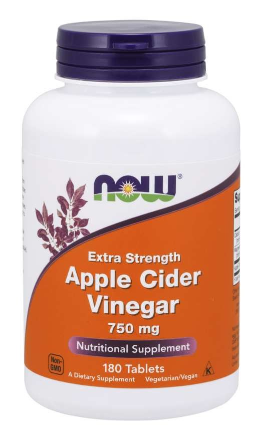 NOW FOODS obuolių sidro actas 750 mg 180 tablečių