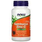 Now Foods Sambucus Zinc-C - cinko pastilės 60 tablečių