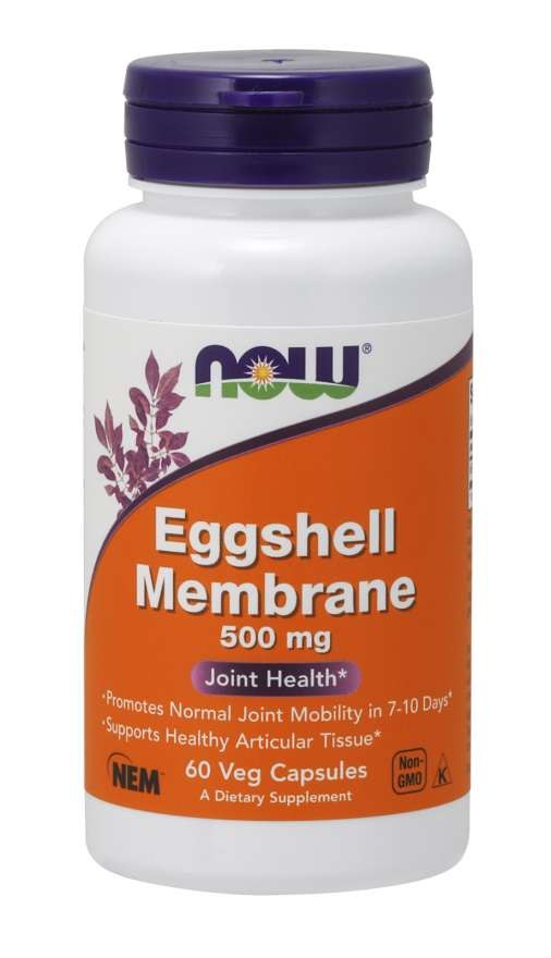 NOW FOODS kiaušinio lukšto membrana 500 mg 60 kapsulių