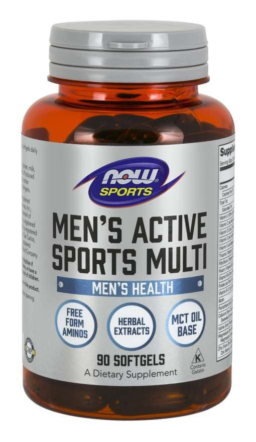 NOW FOODS vyrams skirtas aktyvus sportinis multivitaminas 90 kapsulių