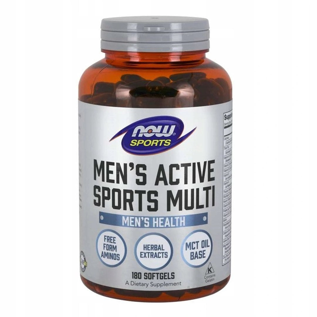 NOW FOODS vyrams skirtas aktyvus sportinis multivitaminas 180 kapsulių