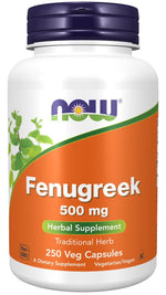 NOW FOODS Fenugreek - Fenugreek 500 mg 250 kapsulių