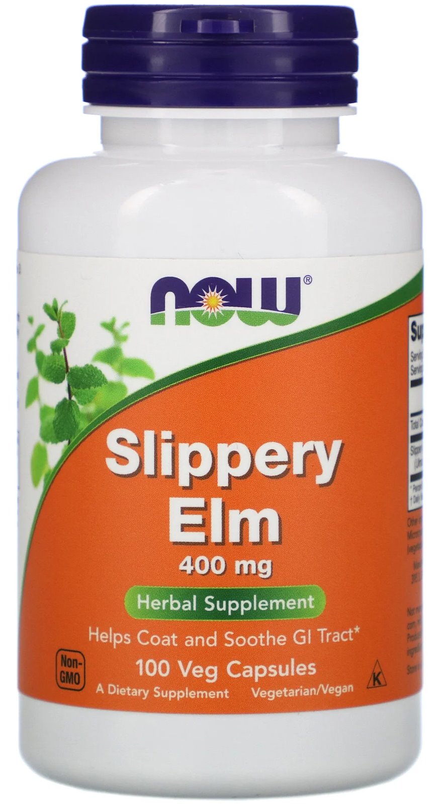 Now Foods Slippery Elm 400 mg 100 kapsulių