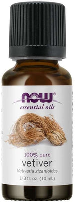 NOW FOODS 100 % vetiverijų aliejus 10 ml