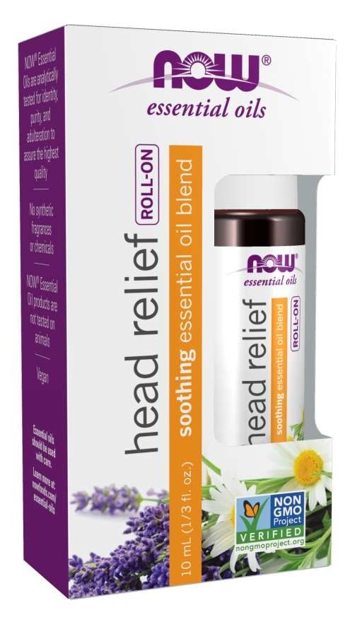 NOW FOODS Galvos skausmo mišinio rutulinis dezodorantas 10 ml