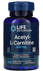 Life Extension Acetil-L-karnitinas 500 mg 100 kapsulių