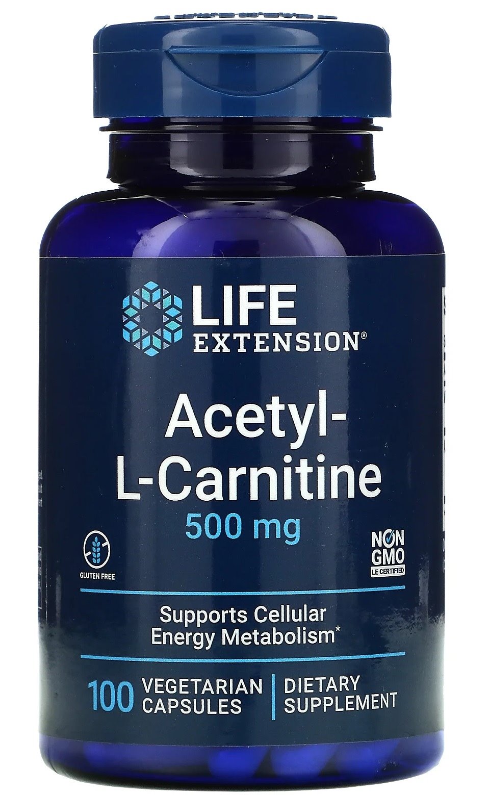Life Extension Acetil-L-karnitinas 500 mg 100 kapsulių
