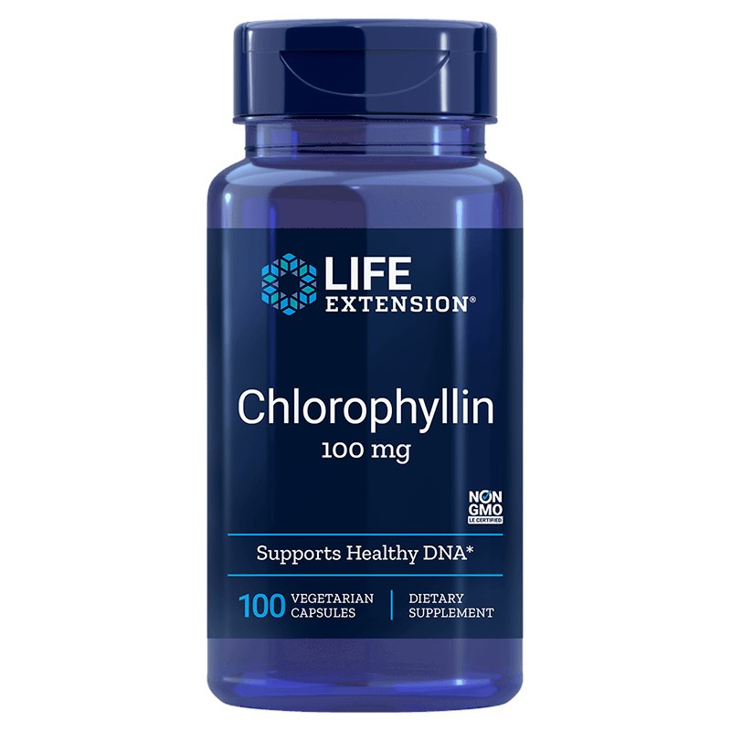 Life Extension Chlorofilinas - chlorofilinas 100 mg 100 kapsulių
