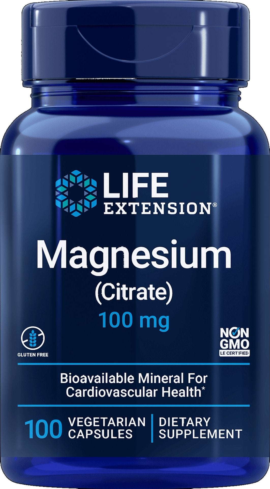Life Extension Magnio citratas - magnis 100 mg 100 kapsulių
