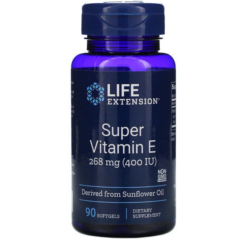 Life Extension Super vitaminas E 90 kapsulių