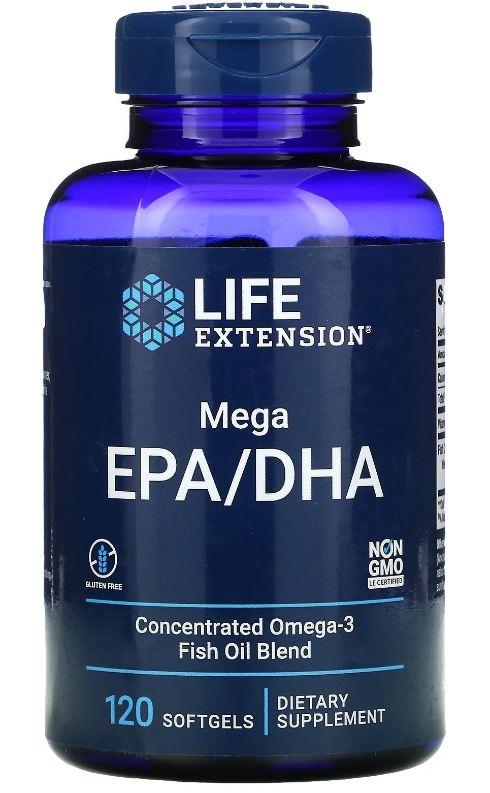 Life Extension Mega EPA/DHA 120 kapsulių