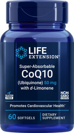 Life Extension Kofermentas Q10 Ubichinonas 50 mg + D-Limonenas 100 mg 60 kapsulių
