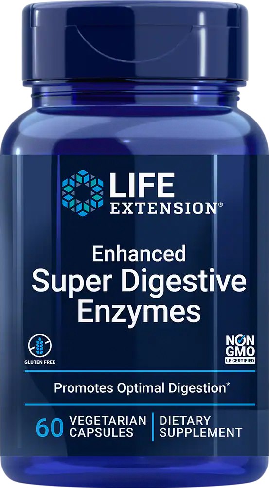 Life Extension Patobulinti virškinimo fermentai 60 kapsulių