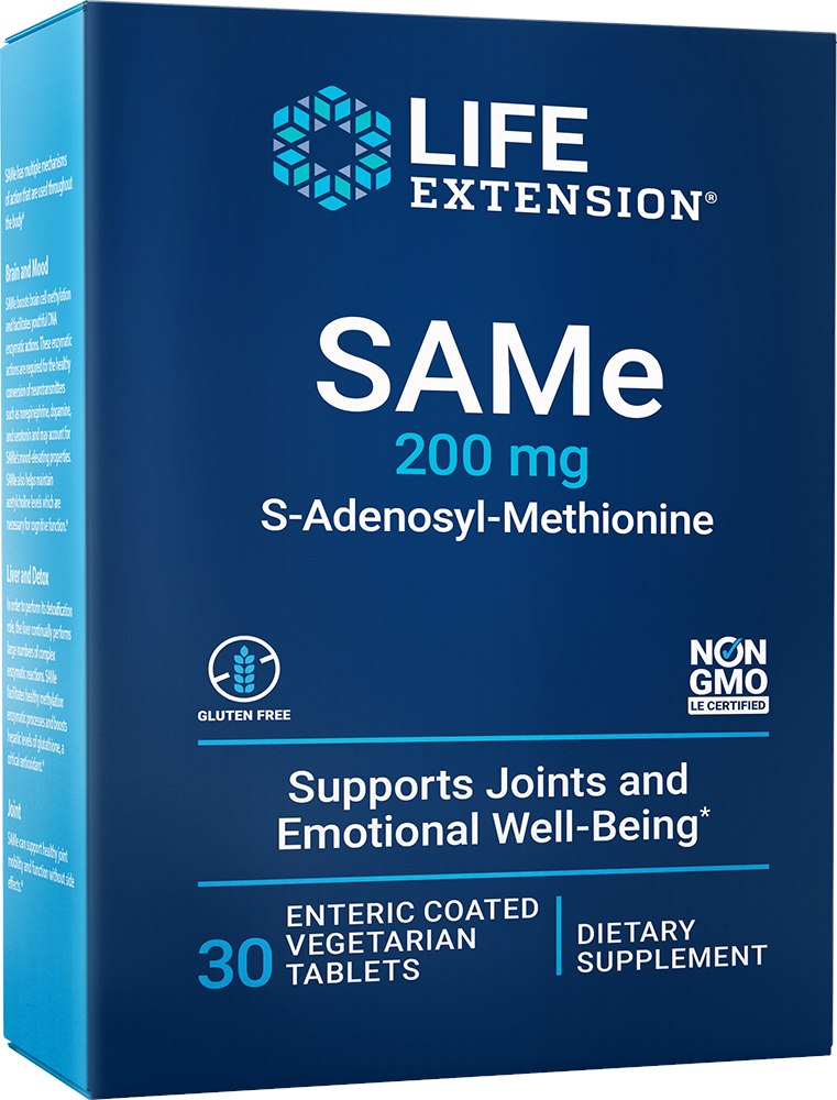 Life Extension SAMe 200 mg 30 tablečių