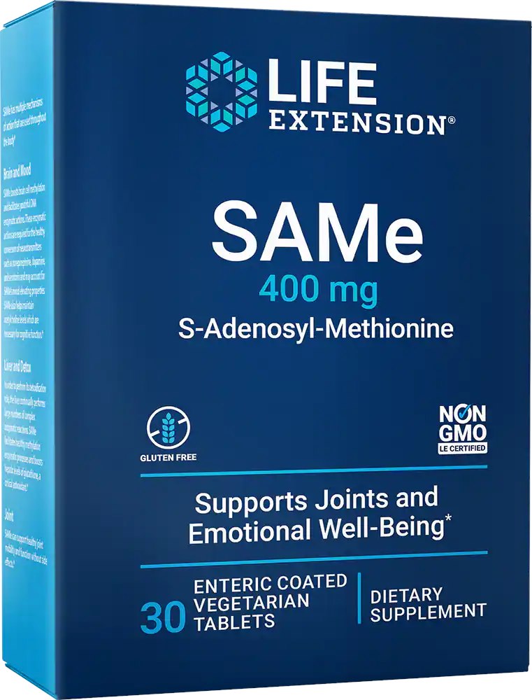 Life Extension SAMe 400 mg 30 tablečių