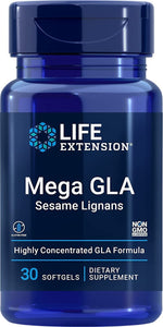 Life Extension Mega GLA su sezamo lignanais 30 kapsulių