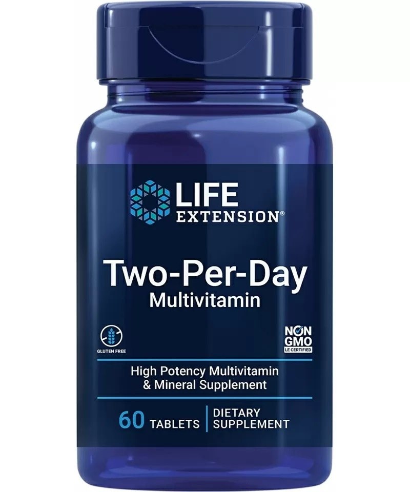 Life Extension Dviejų per dieną multivitaminų tabletės 60 tablečių