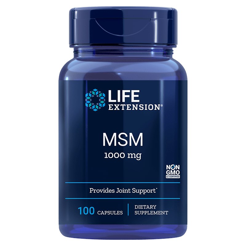 Life Extension Sieros MSM - metilsulfonilmetanas 100 kaps.