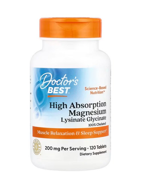 DOCTOR'S BEST didelės absorbcijos magnis - magnis 120 tablečių
