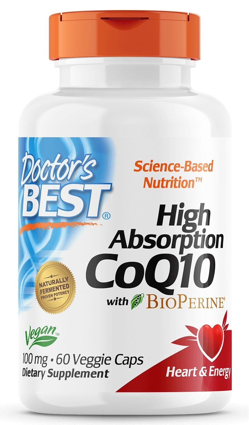 DOCTOR'S BEST kofermentas Q10 100 mg ir piperinas BioPerine – veganiškas 60 kapsulių