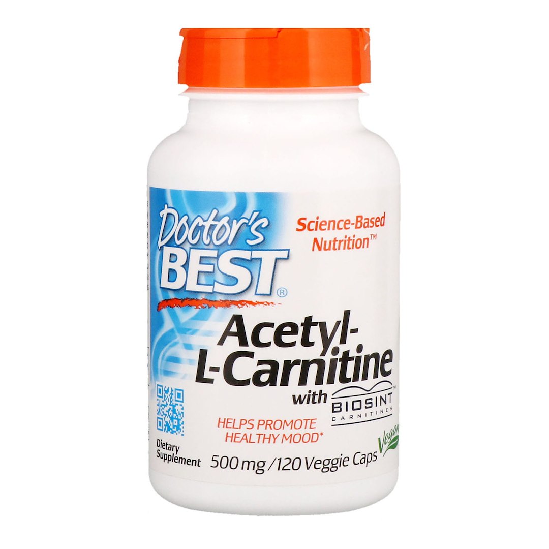 DOCTOR'S BEST acetil-L-karnitino HCl 500 mg 120 kapsulių