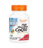 DOCTOR'S BEST kofermentas Q10 400 mg ir piperinas BioPerine – veganiškas 60 kapsulių