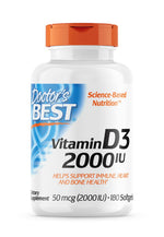 DOCTOR'S BEST vitaminas D3 2000 TV 50 mcg 180 kapsulių