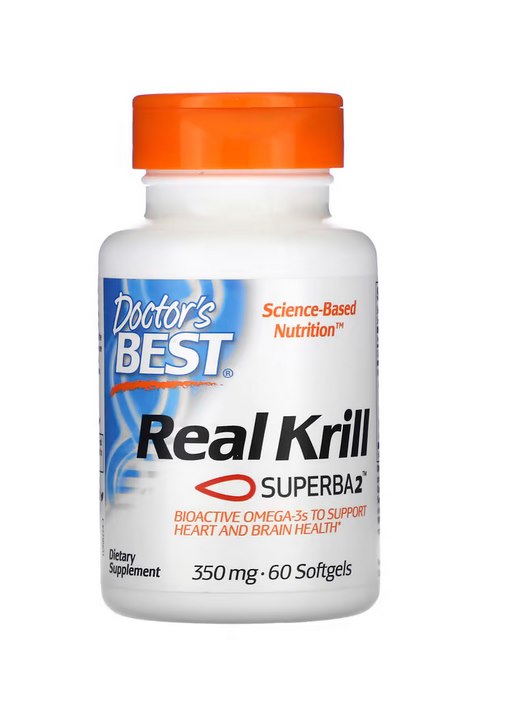 DOCTOR'S BEST krilių aliejus – tikras krilis 60 kapsulių