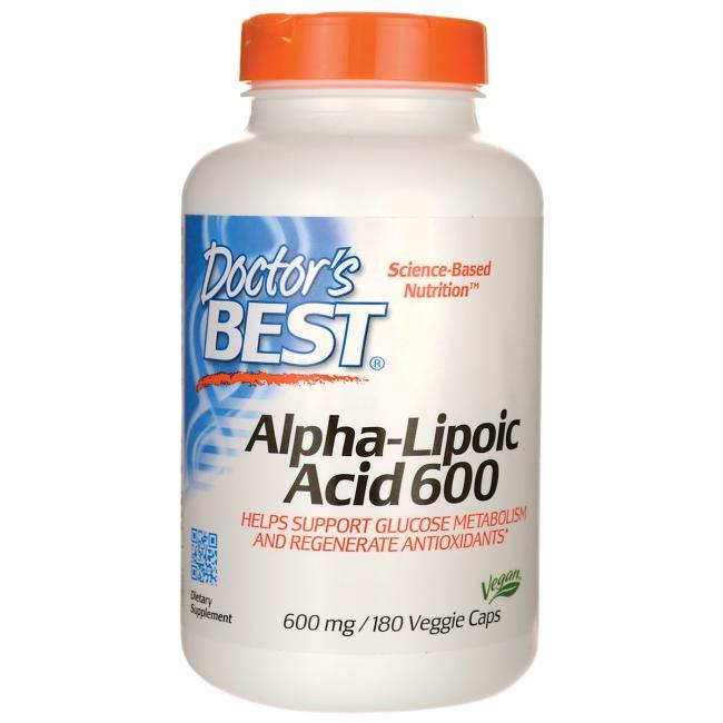 Geriausia gydytojo ALA - alfa lipoinė rūgštis 600 mg 180 kapsulių