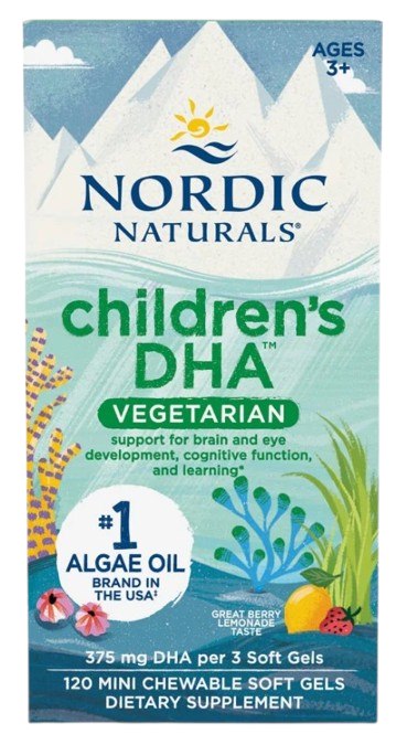 Nordic Naturals vaikams skirtas DHA vegetariškas 120 kapsulių