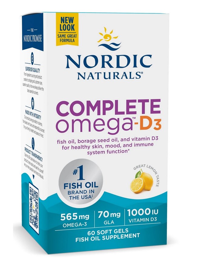 NORDIC NATURALS Complete Omega-D3 60 kapsulių