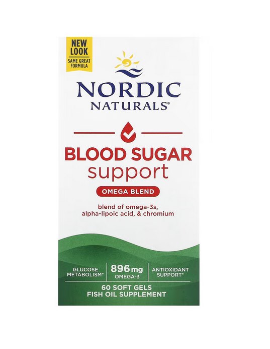NORDIC NATURALS Omega kraujo cukrus 60 kapsulių