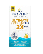 NORDIC NATURALS Ultimate Omega 2X Mini su vitaminu D3 60 kapsulių